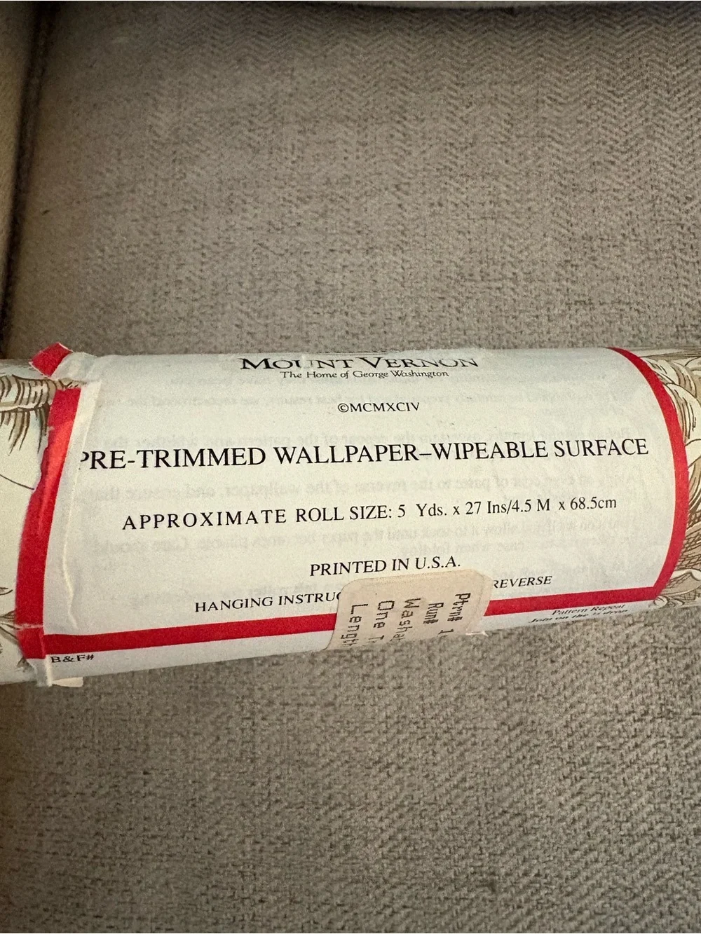 Brunschwig et & Fils Mount Vernon neutral vintage wallpaper